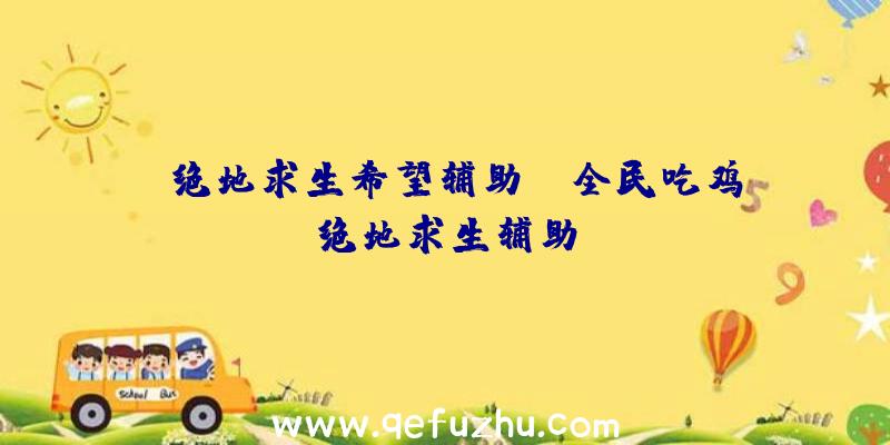 「绝地求生希望辅助」|全民吃鸡绝地求生辅助